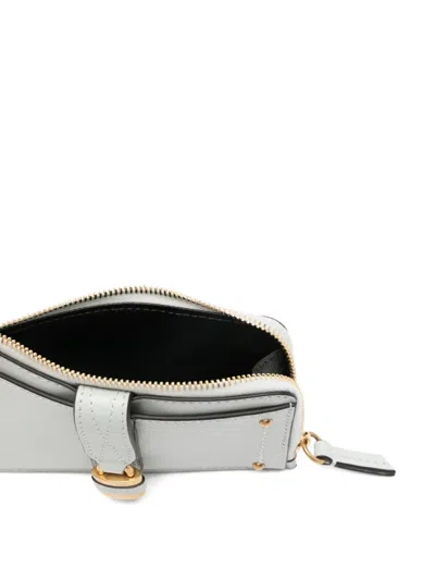 Chloé Buckle Leather Wallet In Blue