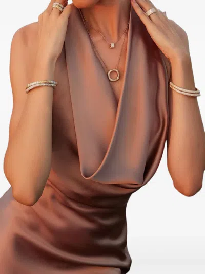 Fullord 18k Rose Gold Eternity Diamond Ring In Pink