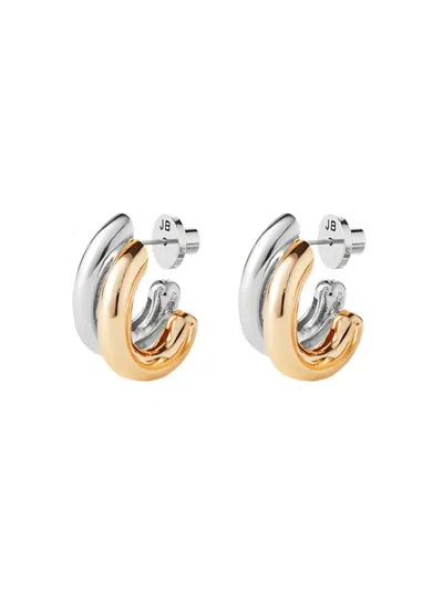 Jenny Bird Florence Two-tone Earrings In Silver