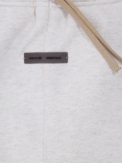 Essentials Drawstring-fastening Label-detail Track Pants In Gray