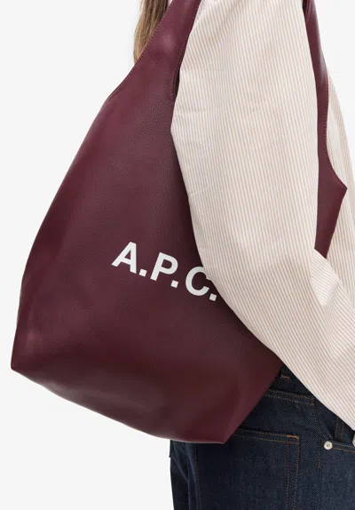 Apc A. P.c. Men's Ninon Tote Bag One Size In Aubergine