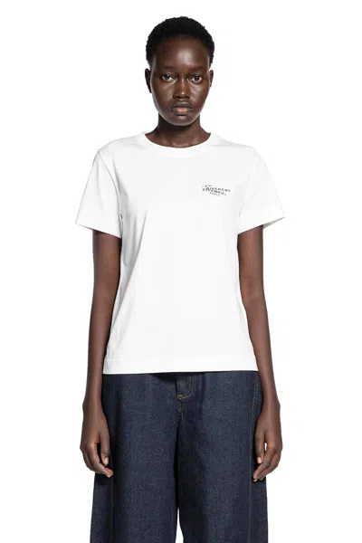 Givenchy Cotton Crewneck T Shirt Short Sleeves In White
