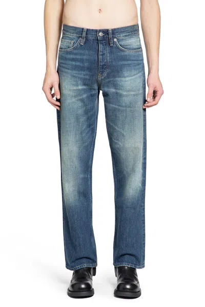 Sunflower Loose Fit Vintage-washed Organic Denim Jeans In Blue