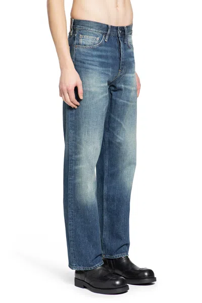 Sunflower Loose Fit Vintage-washed Organic Denim Jeans In Blue