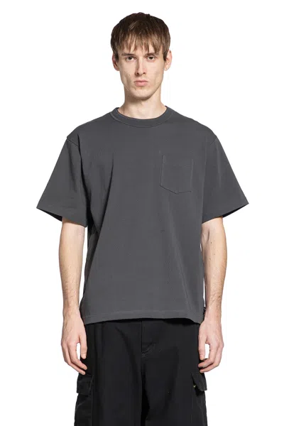 Sacai Side Zip Cotton T-shirt In Animal Print