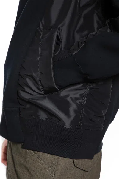 Sacai Sponge Sweat X Nyllon Twill Hoodie In Multi