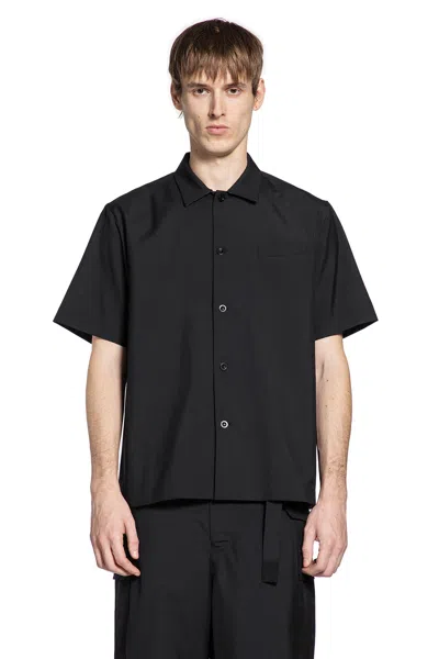 Sacai Motif-embroidered Poplin Shirt In Multi