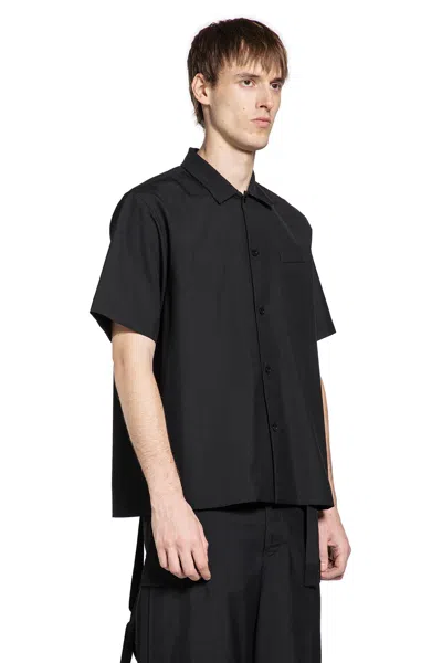 Sacai Motif-embroidered Poplin Shirt In Multi