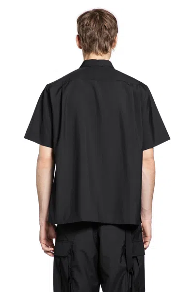 Sacai Motif-embroidered Poplin Shirt In Multi