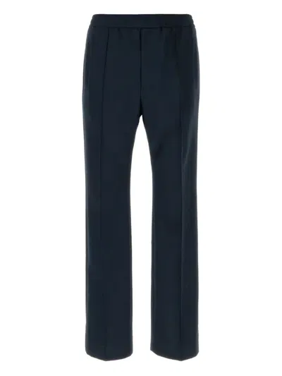 Gucci Embroidered Drawstring Pants In Blue