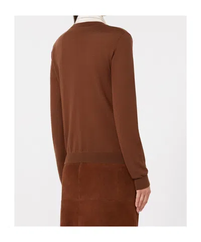Max Mara Studio Mstdentice Top Chocolate In Brown