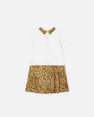 Versace Kids Bow Detail Short Sleeve Dress In White