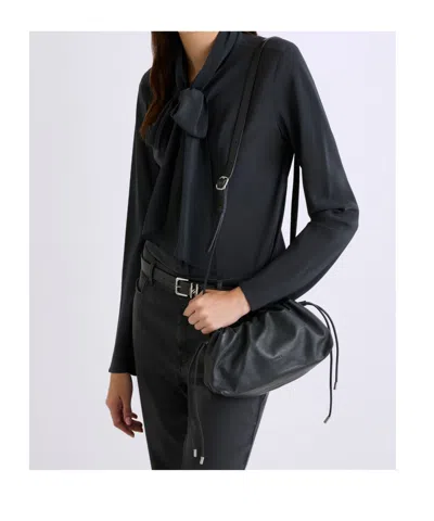 Marella Drawstring Shoulder Bag In Black