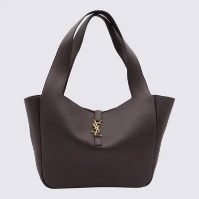 Saint Laurent Brown Leather Le 5 A 7 Shoulder Bag