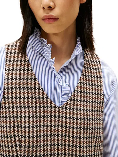 Tommy Hilfiger Wool Dress In Brown