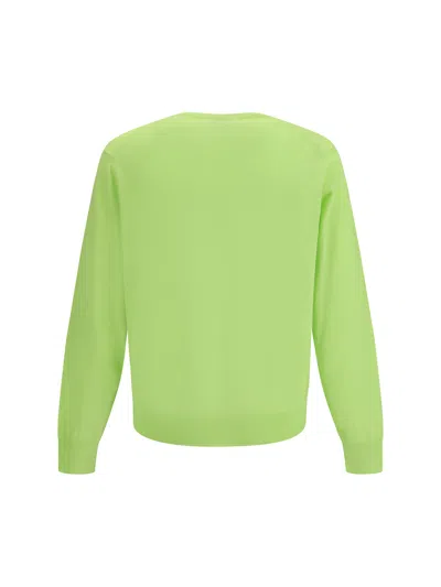 Tom Ford Cotton Knit Crew Neck Sweater In Green
