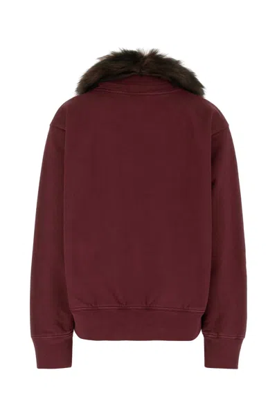 Prada Burgundy Cotton Sweatshirt In Red