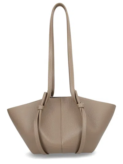 Yuzefi Mochi Shoulder Bag Structured Knot Handles In Pink