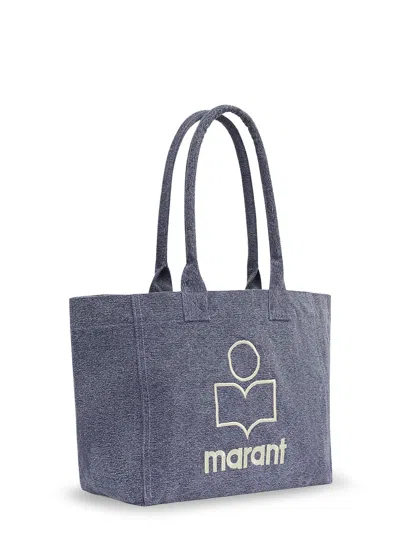 Isabel Marant Yenky Zipped Cotton Shoulder Bag In Purple