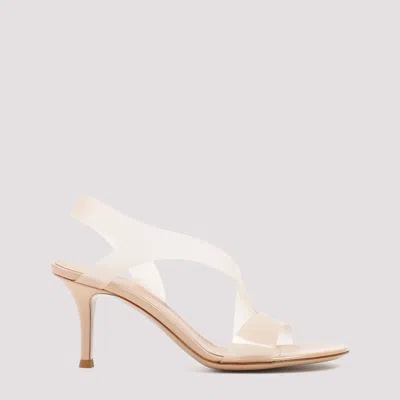 Gianvito Rossi Metropolis 70 Pvc And Leather Stiletto Sandals In White