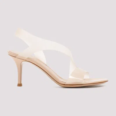 Gianvito Rossi Metropolis 70 Pvc And Leather Stiletto Sandals In White