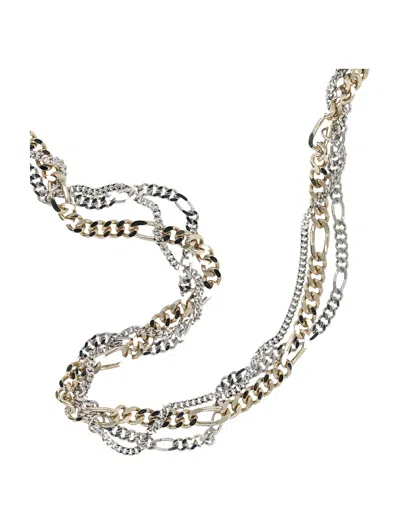 Justine Clenquet Jena Two-tone Chain Choker In Silver