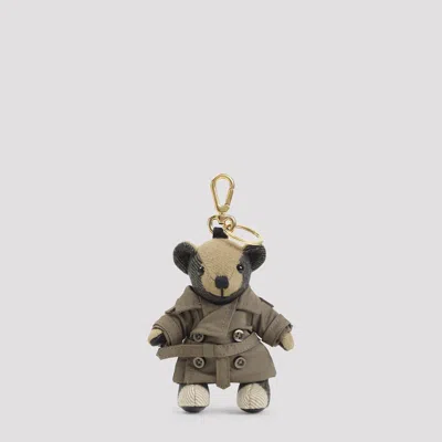 Burberry Brown Thomas City Cashmere Key Ring In Multi