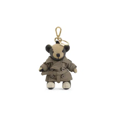 Burberry Brown Thomas City Cashmere Key Ring In Multi
