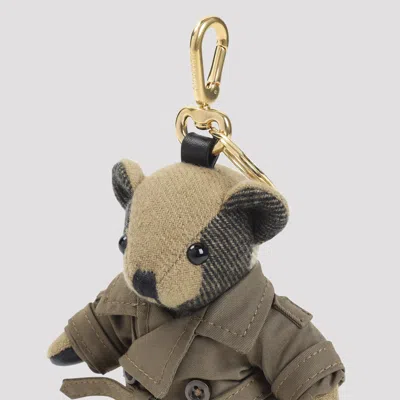 Burberry Brown Thomas City Cashmere Key Ring In Multi