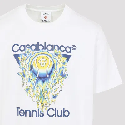 Casablanca Classic Fit Tennis Club Icon Organic Cotton Graphic T-shirt In Green