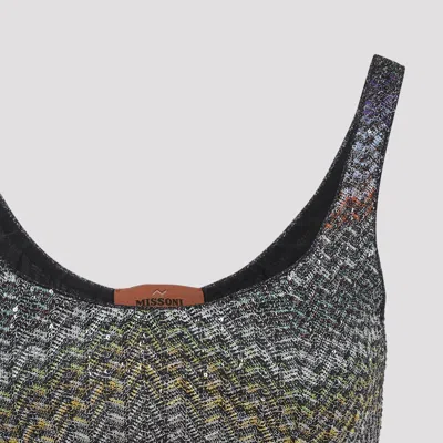 Missoni Zigzag Metallic Sequin Caperdoni Knit Minidress In Multi