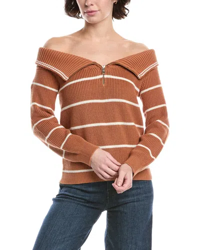 525 America Off-shoulder Stripe Pullover In Multi