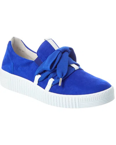 Gabor Suede Sneaker In Blue