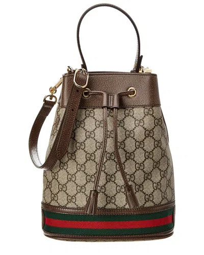 Gucci Ophidia Gg Bucket Bag Small In Neutral