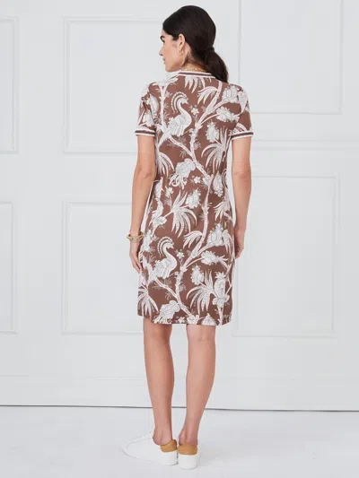 J.mclaughlin Women's Tesni Dress In Pomegrante Meadow Brown/off White