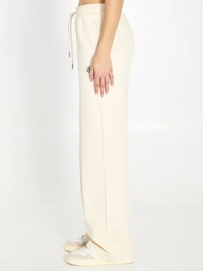Moncler Cotton Sweatpants In Neutral