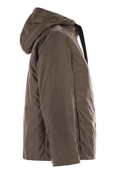 Max Mara The Cube Greenh - Drip-proof Canvas Travel Jacket In Brown