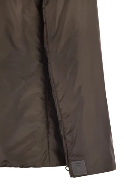 Max Mara The Cube Greenh - Drip-proof Canvas Travel Jacket In Brown