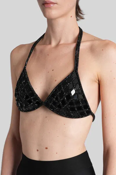 Nué Mirror Triangle Bra Topwear In Black