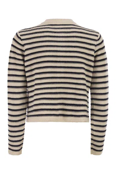 Weekend Max Mara Wkdvodka - Cropped Cotton Cardigan In Brown