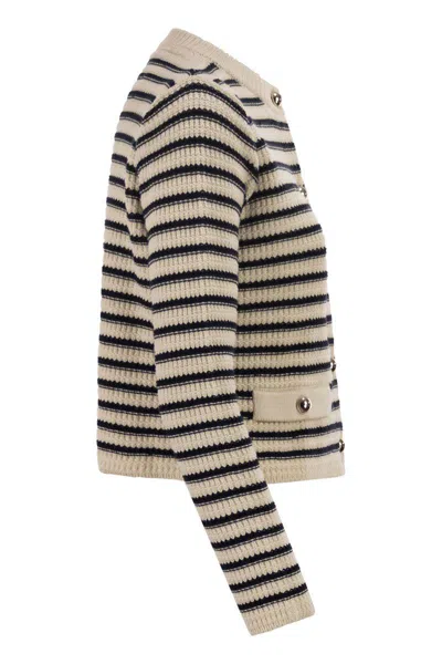 Weekend Max Mara Wkdvodka - Cropped Cotton Cardigan In Brown