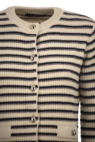 Weekend Max Mara Wkdvodka - Cropped Cotton Cardigan In Brown