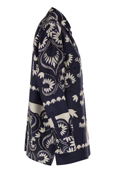 Weekend Max Mara Weekend Maxmara Wkdlastra Printed Silk Patchwork Shirt In Black