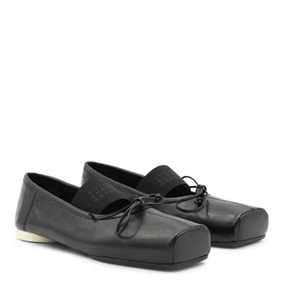 Mm6 Maison Margiela Flat Shoes Blacks And Greys In Multi