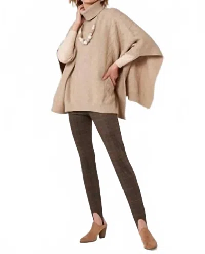 Charlie Paige Checkmate Stirrup Leggings In Brown In Brown