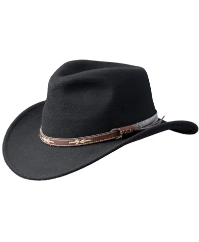 Scala Men's Felt Outback Hat In Black