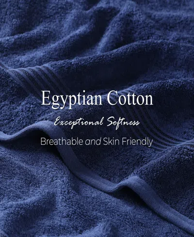 Superior Solid Quick Drying 100% Egyptian Cotton 2-pc Bath Sheet Set In Blue