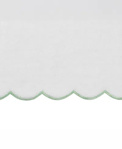 Linum Home Adornia Scallop Cotton 2-pc. Bath Towel Set, 27" X 54" In White