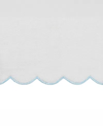 Linum Home Adornia Scallop Cotton 2-pc. Bath Towel Set, 27" X 54" In White