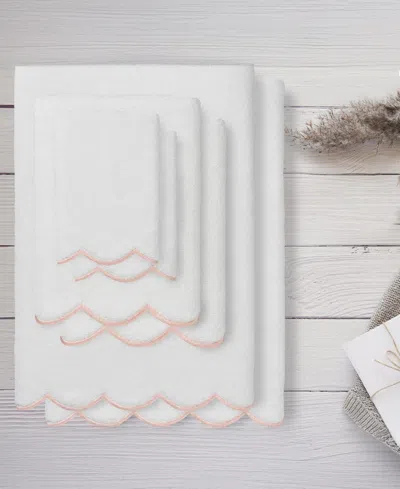 Linum Home Adornia Scallop Cotton 6-pc. Towel Set In White